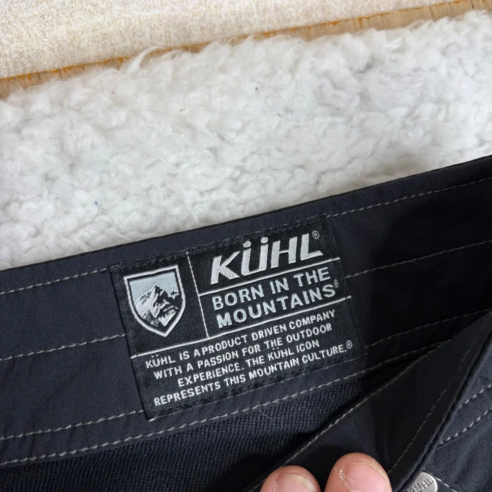 Kuhl Raid Pants Mens 38x30 Black Softshell Technical Hiking Outdoor Stretch DWR